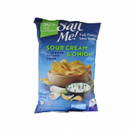 Salt Me! Sour Cream & Onion Flavored Potato Chips 50% Less Sodium 142g 